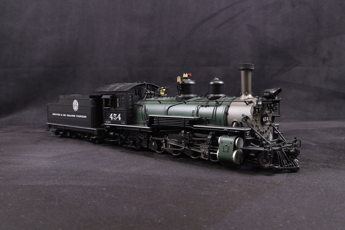 Mountain Model Imports (MMI) On3 K-27 D&amp;RGW 2-8-2 w/Green Boiler &#39;454&#39;, Factory Painted