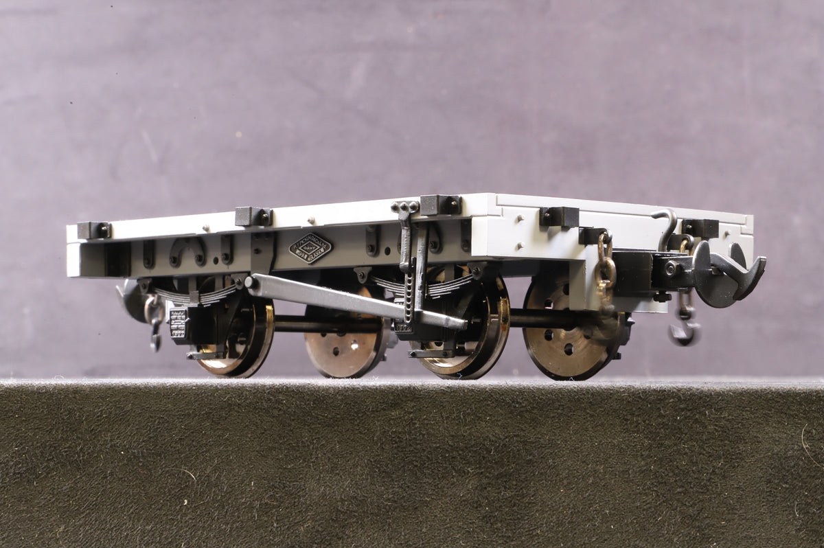 BMS/Accucraft 16mm (32mm Gauge) W&L Bolster Wagons R19-4B Data Only - Light Grey