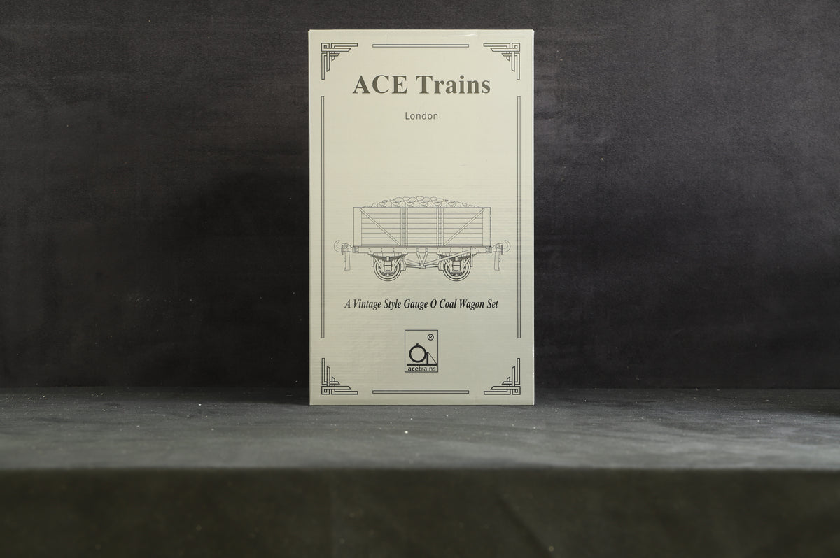 Ace Trains Coarse Scale O Gauge Set of 3 Coal Wagons (Set 8 - Scottish B)