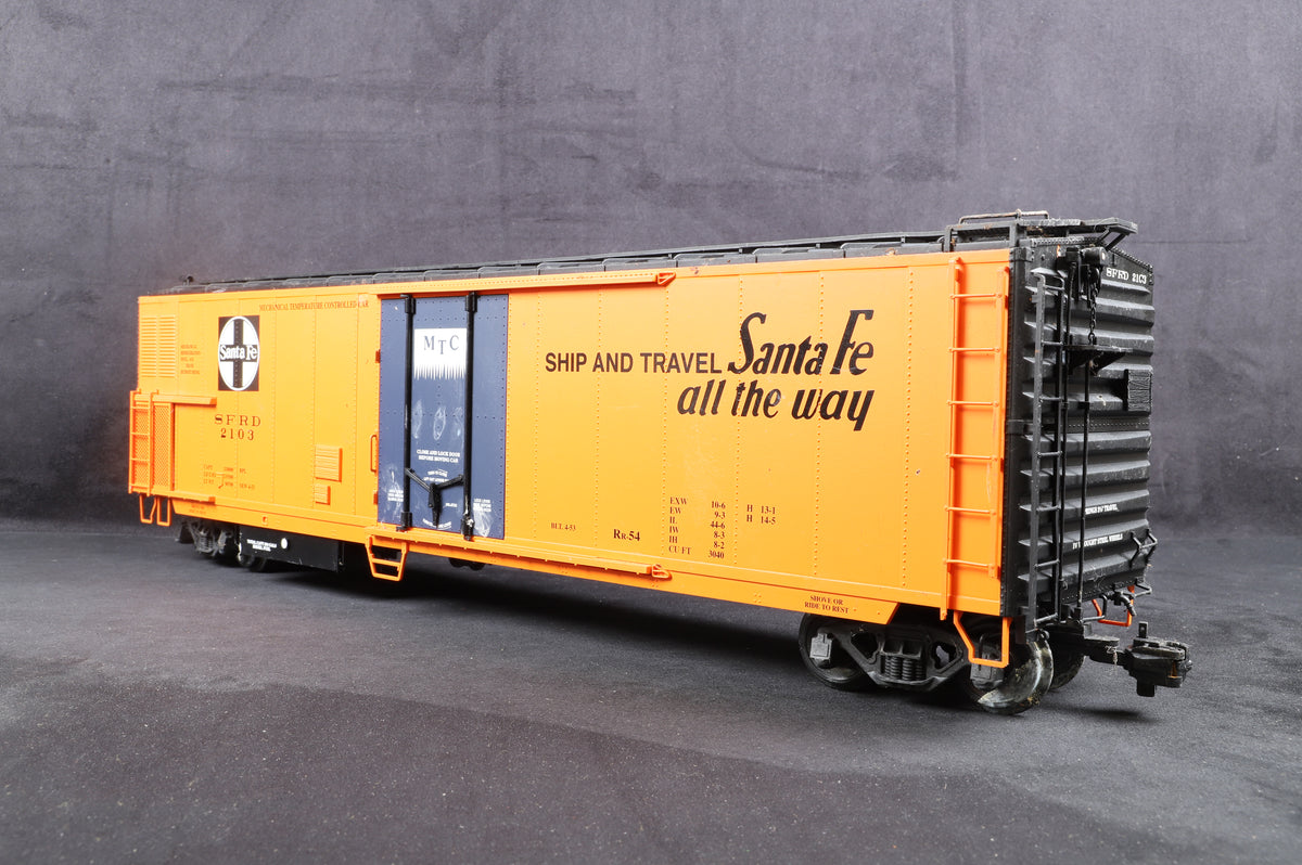 USA Trains G Rake of 3 50ft Mechanical Reefer Wagons, Santa Fe
