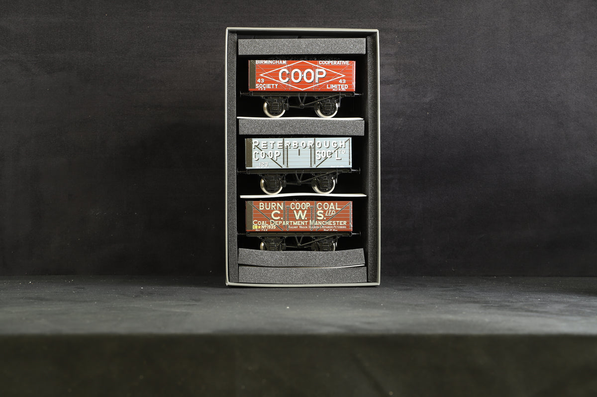 Ace Trains Coarse Scale O Gauge Set of 3 Coal Wagons (Set 10 - Co-Op)