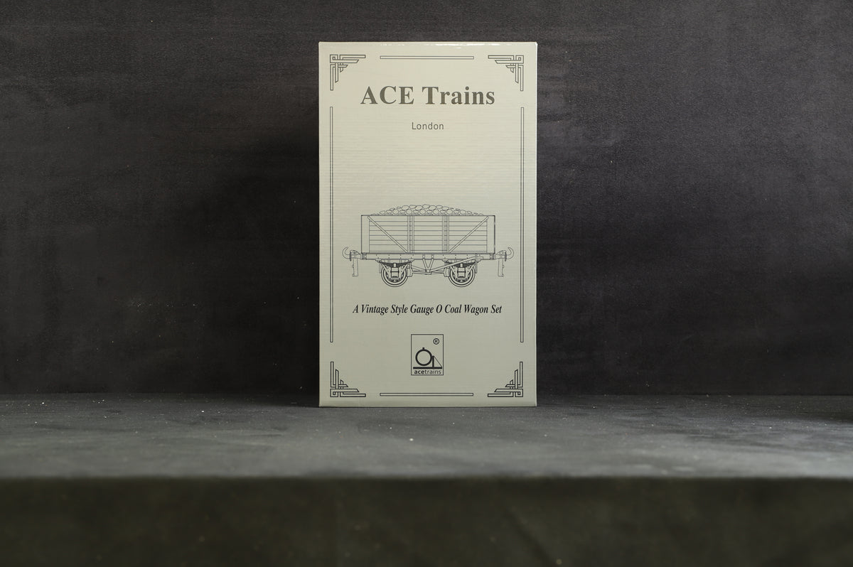 Ace Trains Coarse Scale O Gauge Set of 3 Coal Wagons (Set 10 - Co-Op)
