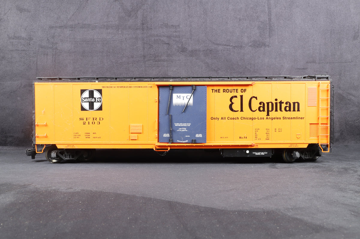 USA Trains G Rake of 3 50ft Mechanical Reefer Wagons, Santa Fe