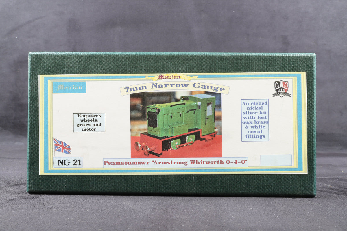 Mercian Models NG21 Finescale 7mm Narrow Gauge Penmaenmawr Armstrong Whitworth 0-4-0 Kit