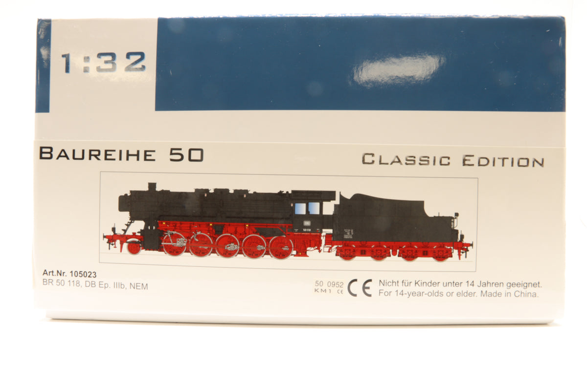 KM1 Gauge 1 (1:32) Baureihe BR Class 50 2-10-0 No.50.118 DCC Sound