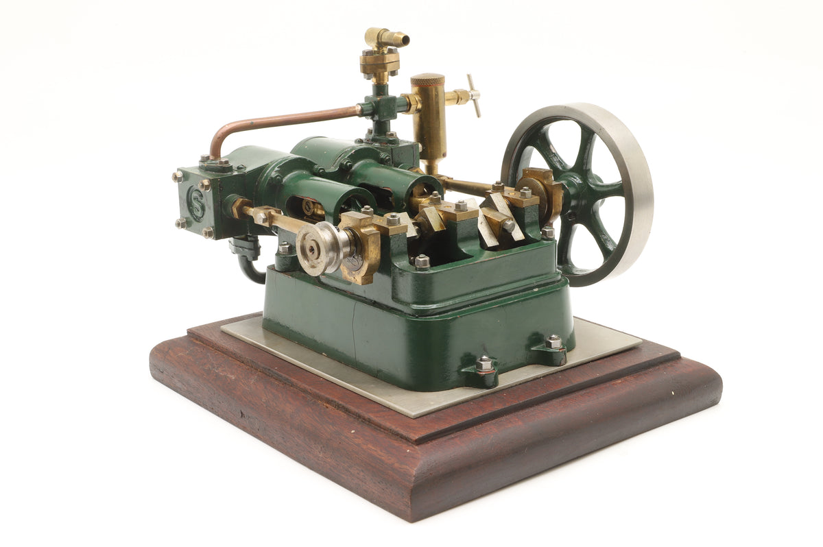 Stuart Models Kit Built Live Steam Powered Twin Cylinder Horizontal Engine