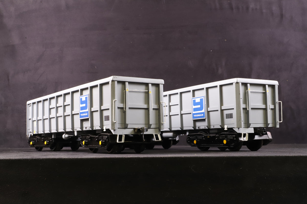 Gauge 1 (10mm) Scratch-Built Foster Yeoman JYA Bogie Hoppers (Pair)