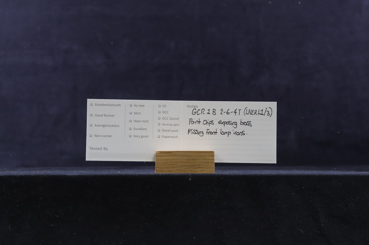 Gauge 1 Live Steam (Kit/Scratch-Built) GCR Class 1B No. 276 Lined Black