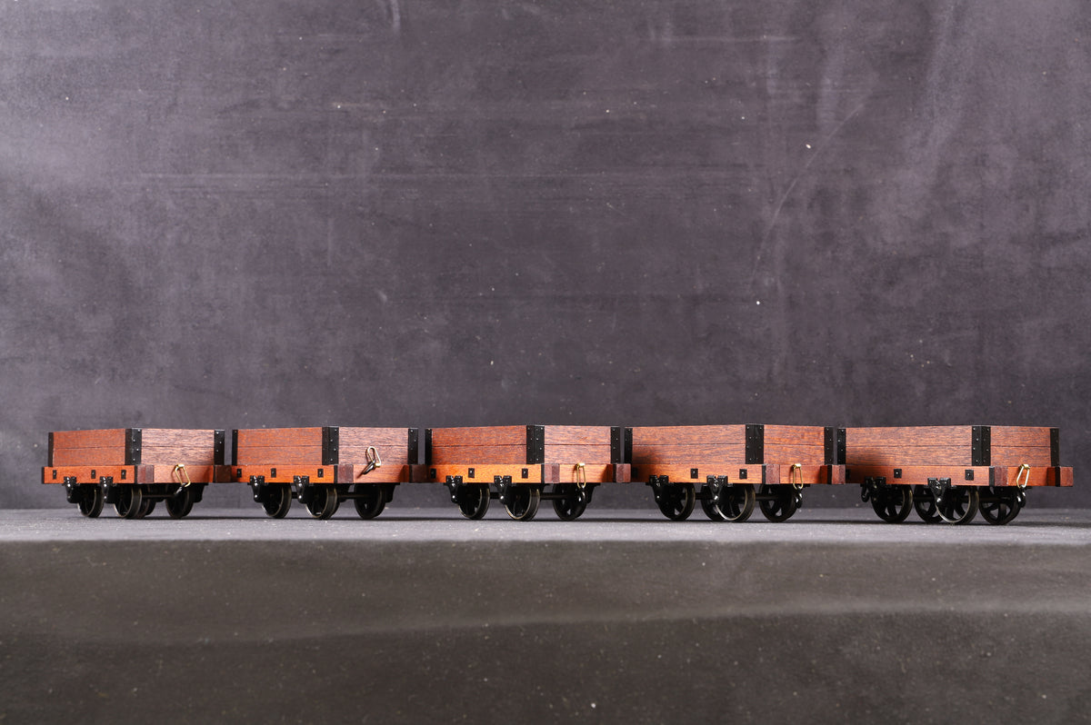 Perfect World 16mm (32mm Narrow Gauge) TL02 Talyllyn Railway Open Wagons x 5
