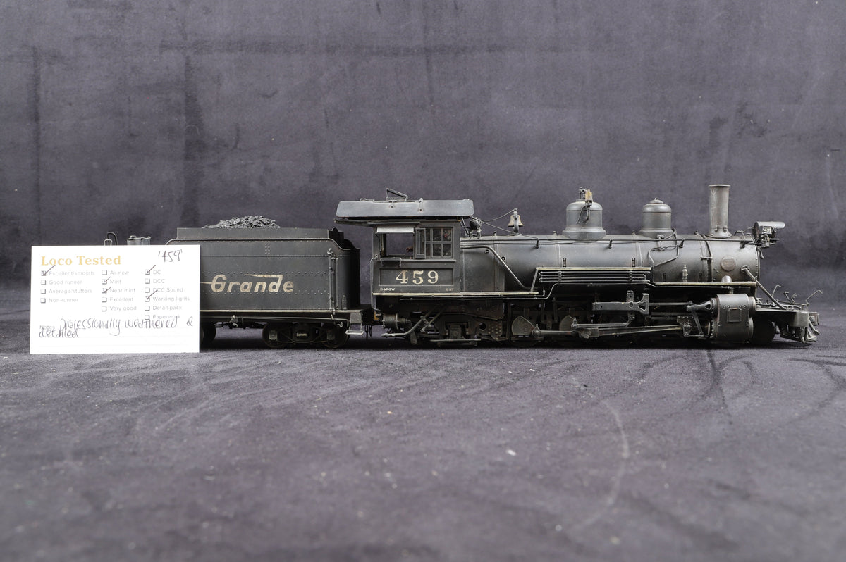 Kodama/PFM On3 D&amp;RGW K-27 2-8-2 &#39;459&#39;, Professionally Weathered &amp; Detailed