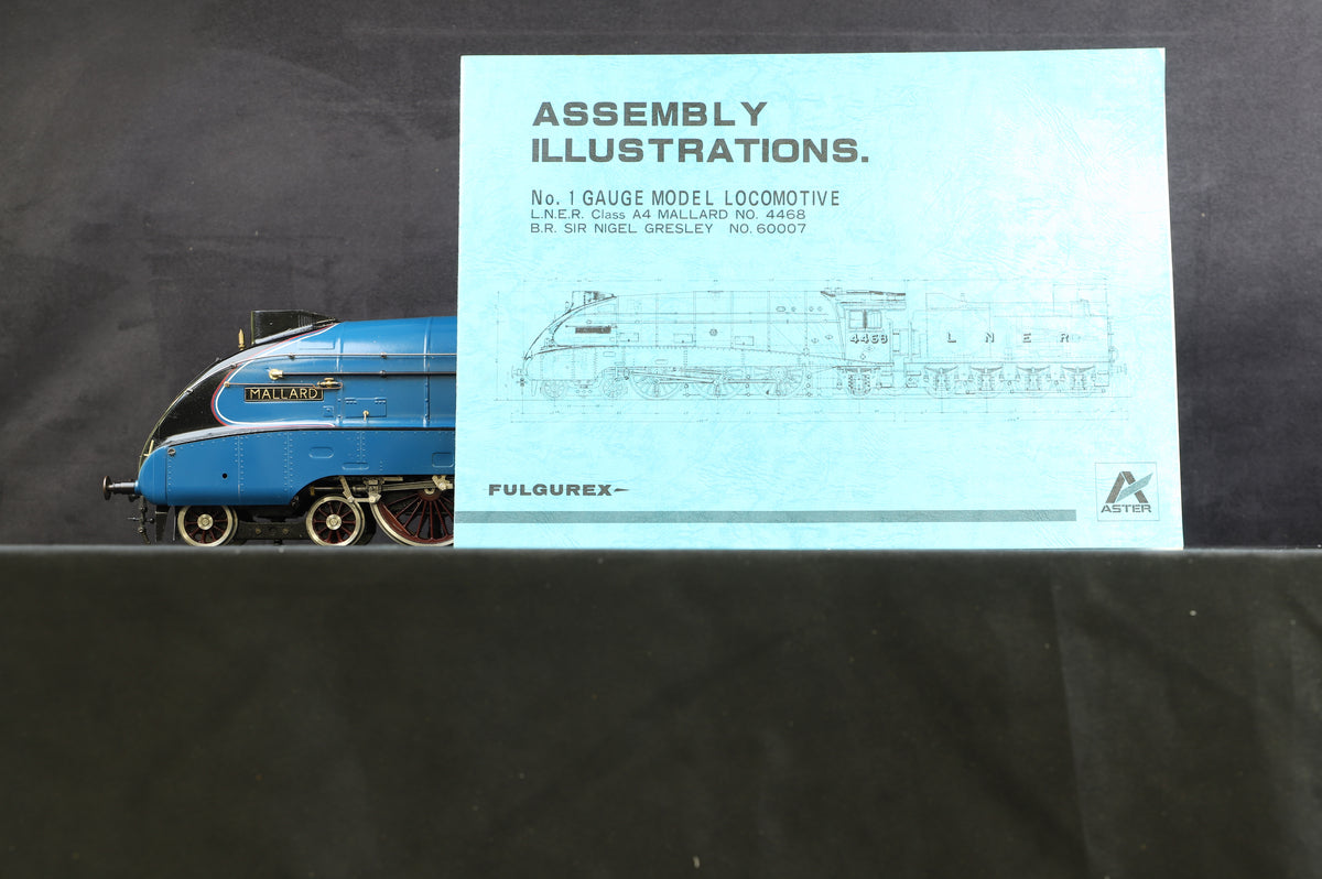 Aster Gauge 1 Live Steam LNER Garter Blue A4 &#39;4468&#39; &#39;Mallard&#39; (Factory Built)