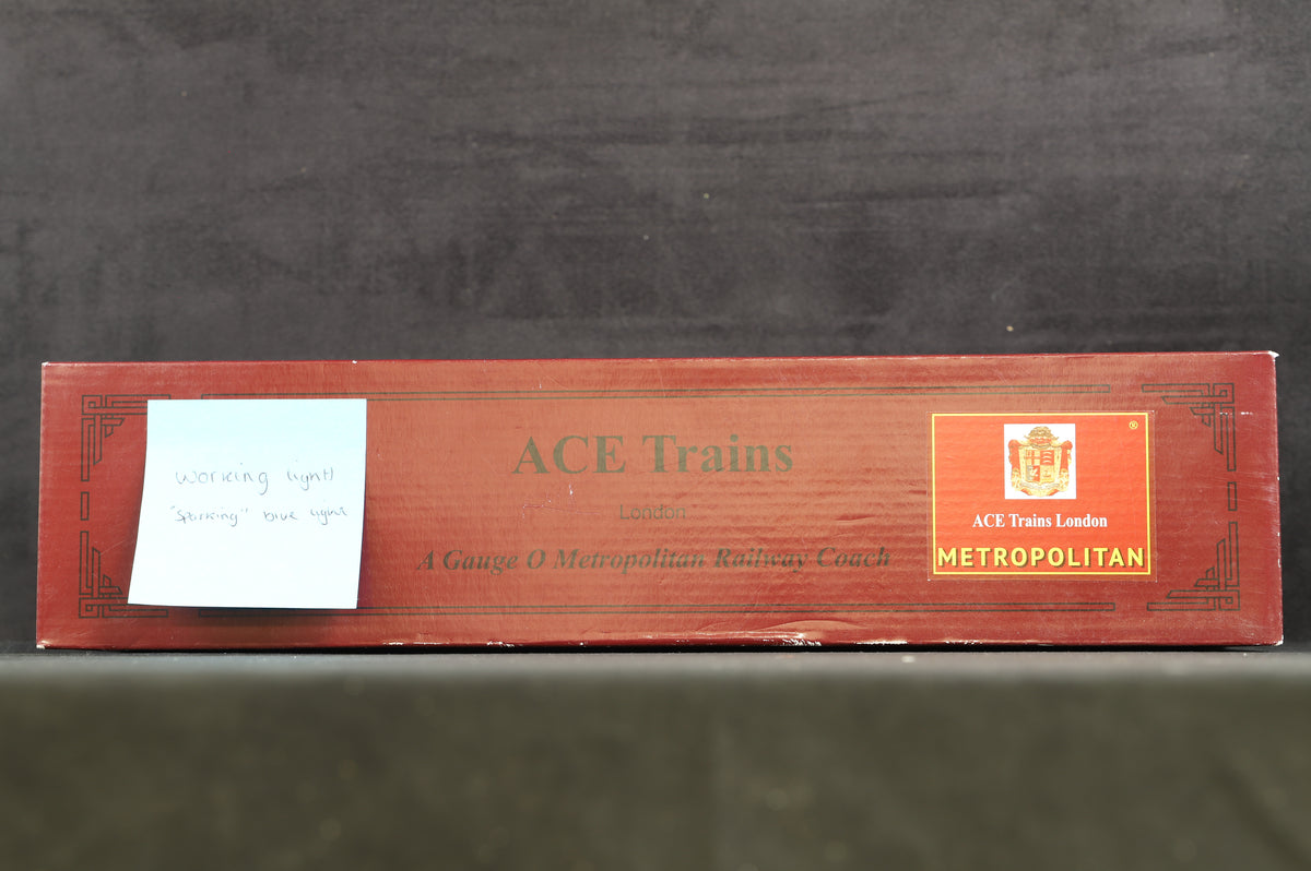 ACE Trains Coarse Scale O Gauge Metropolitan Railway Brake Third Coach Teak