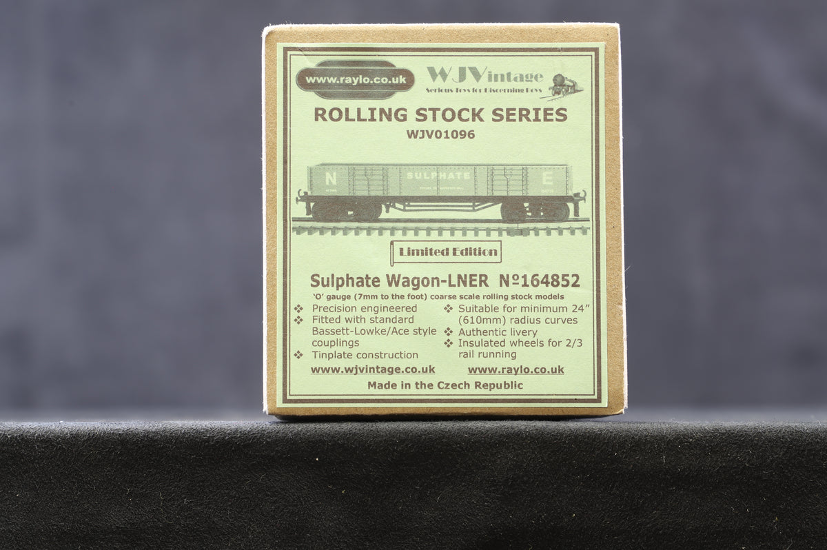 Raylo Coarse O Gauge WJV01096 Sulphate Wagon, LNER, No.164852, Ltd Ed