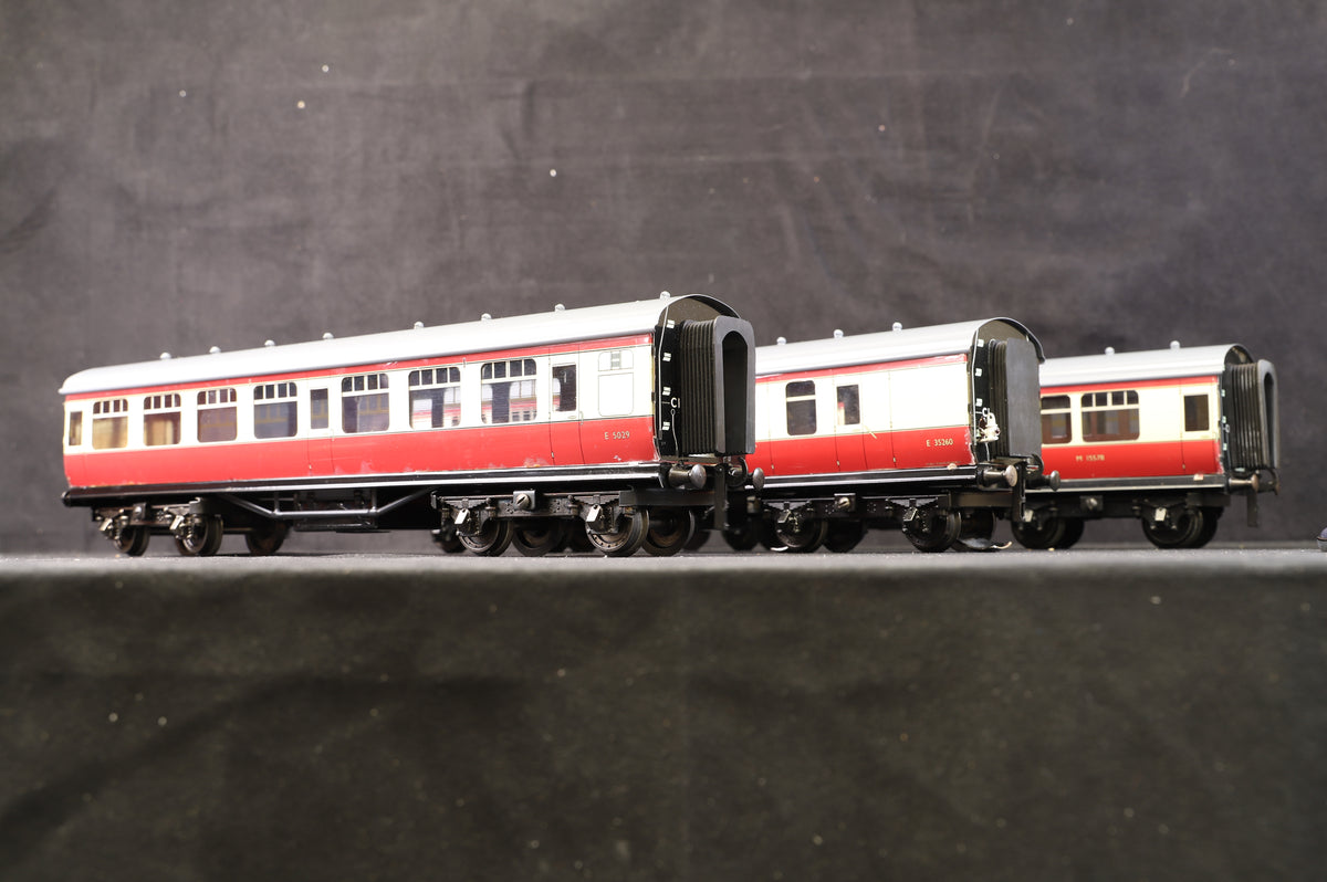 Ace Trains Coarse Scale O Gauge Pack of 3 Mk1 Coaches BR Carmine/Cream