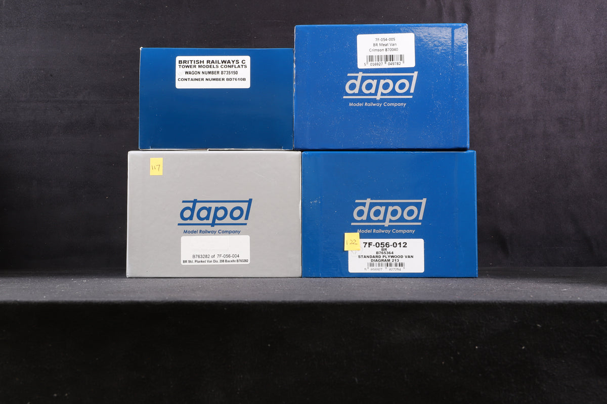 Dapol Finescale O Gauge Rake of 4 BR Wagons