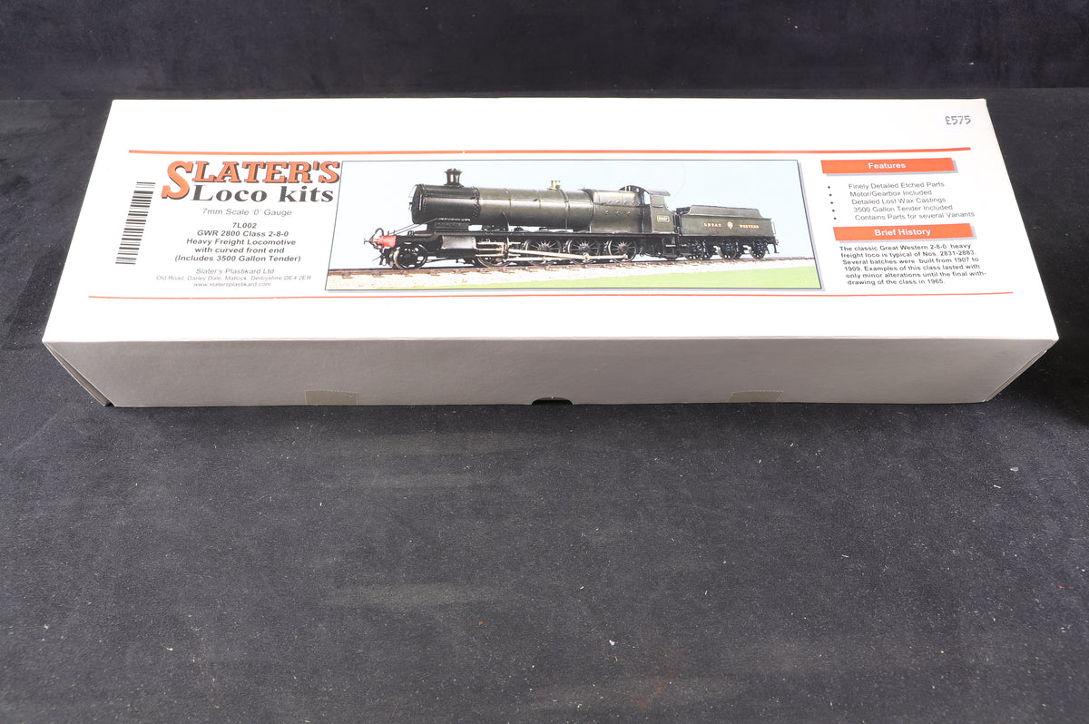 Slater&#39;s Finescale O Gauge 7L002 GWR 2800 Class 2-8-0 Heavy Freight Loco w/Tender Kit