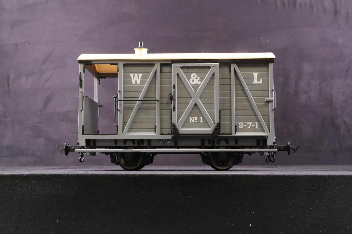 BMS/Accucraft 16mm (32mm Gauge) W&amp;L Brake Van R19-6A W&amp;L Light Grey &#39;1&#39;