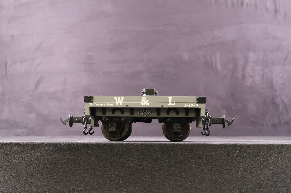 BMS/Accucraft 16mm (32mm Gauge) W&amp;L Bolster Wagons R19-7A W&amp;L Light Grey &#39;49&#39; &amp; &#39;50&#39;