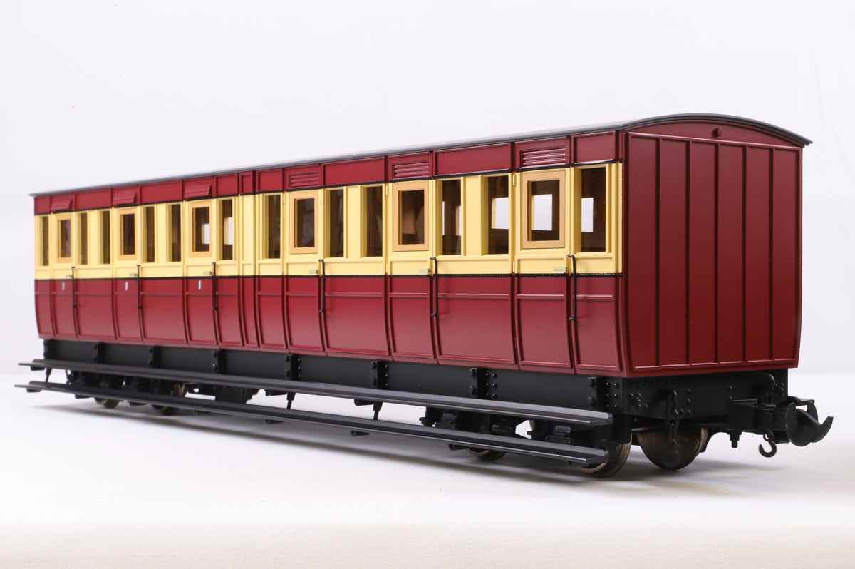 BMS/Accucraft 16mm Scale (45mm Gauge) R19-17 Isle of Man Railway Composite Coach Maroon & Cream