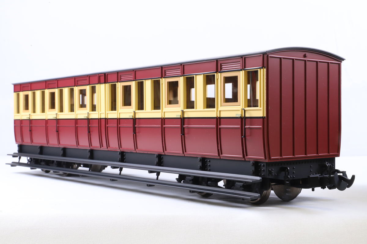 BMS/Accucraft 16mm Scale (45mm Gauge) R19-15 Isle of Man Railway Third Class Coach Maroon & Cream