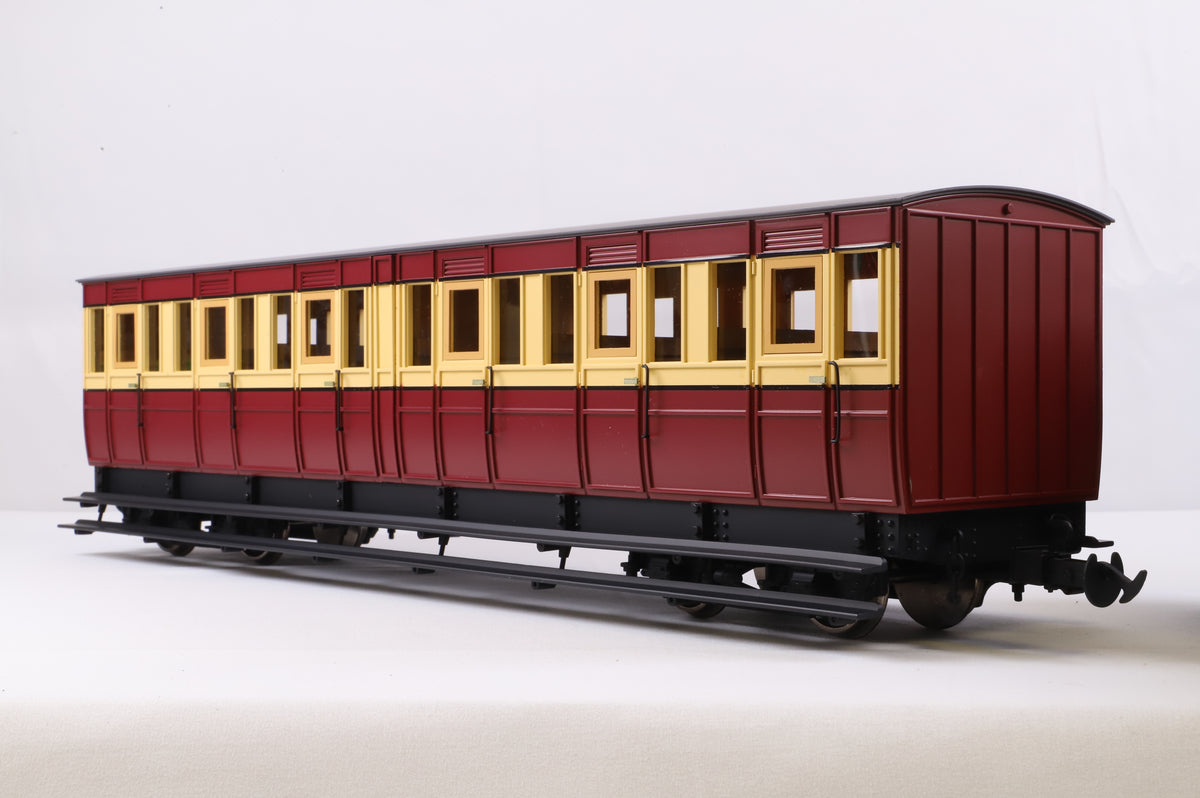BMS/Accucraft 16mm Scale (45mm Gauge) R19-16 Isle of Man Railway Third Class Coach Maroon & Cream