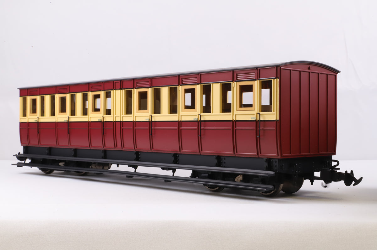 BMS/Accucraft 16mm Scale (45mm Gauge) R19-16 Isle of Man Railway Third Class Coach Maroon & Cream