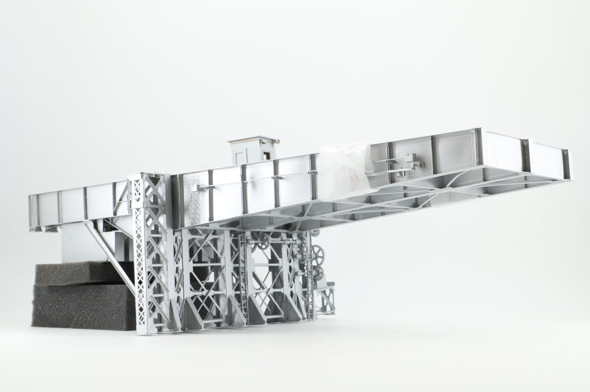 Overland Models American O Gauge #0371.2/O Bascule Trunnion Double Track Lift Bridge (Custom Silver))