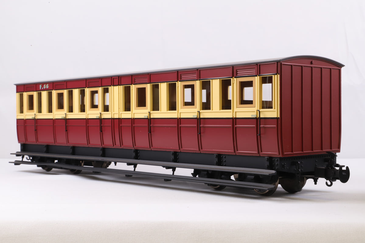 BMS/Accucraft 16mm Scale (45mm Gauge) R19-16 Isle of Man Railway Third Class Coach Maroon & Cream
