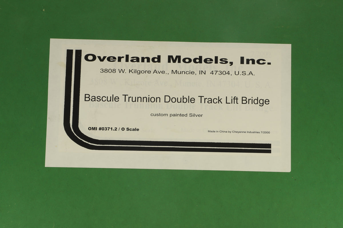 Overland Models American O Gauge #0371.2/O Bascule Trunnion Double Track Lift Bridge (Custom Silver))