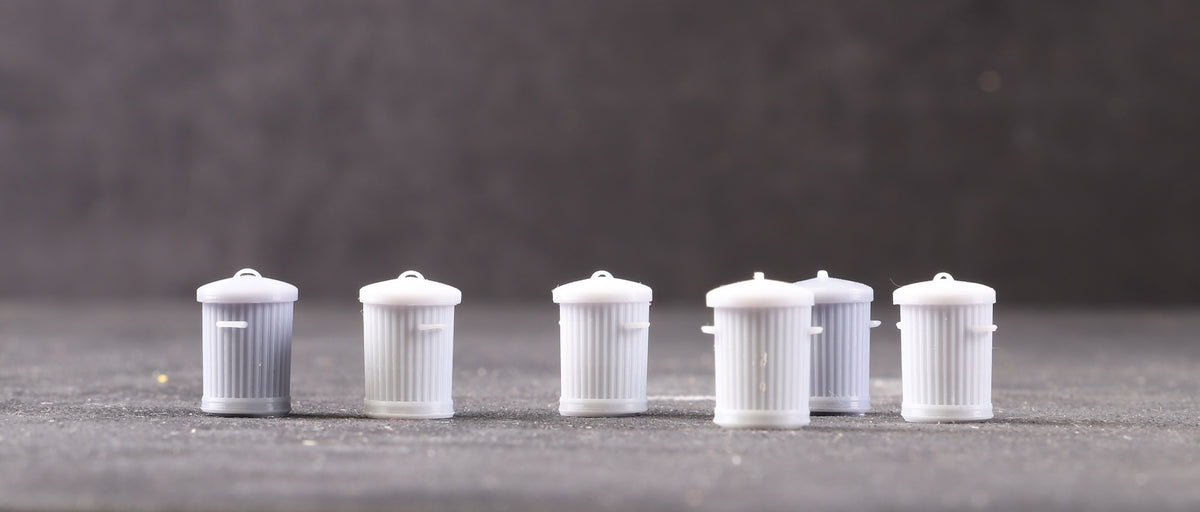 Made in Manchester Models O DB-6 Gauge Dustbins (6-Pack)