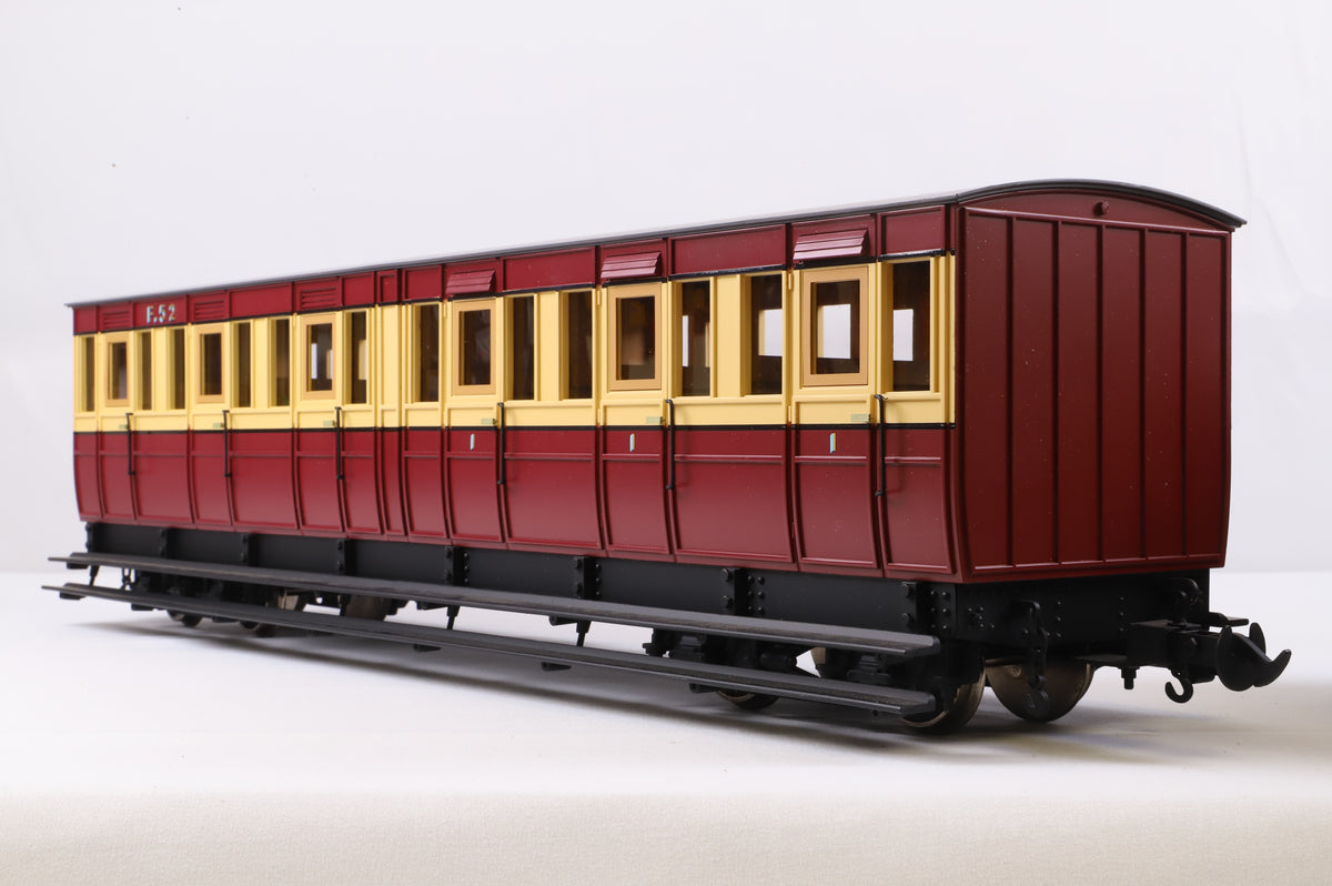 BMS/Accucraft 16mm Scale (45mm Gauge) R19-17 Isle of Man Railway Composite Coach Maroon & Cream