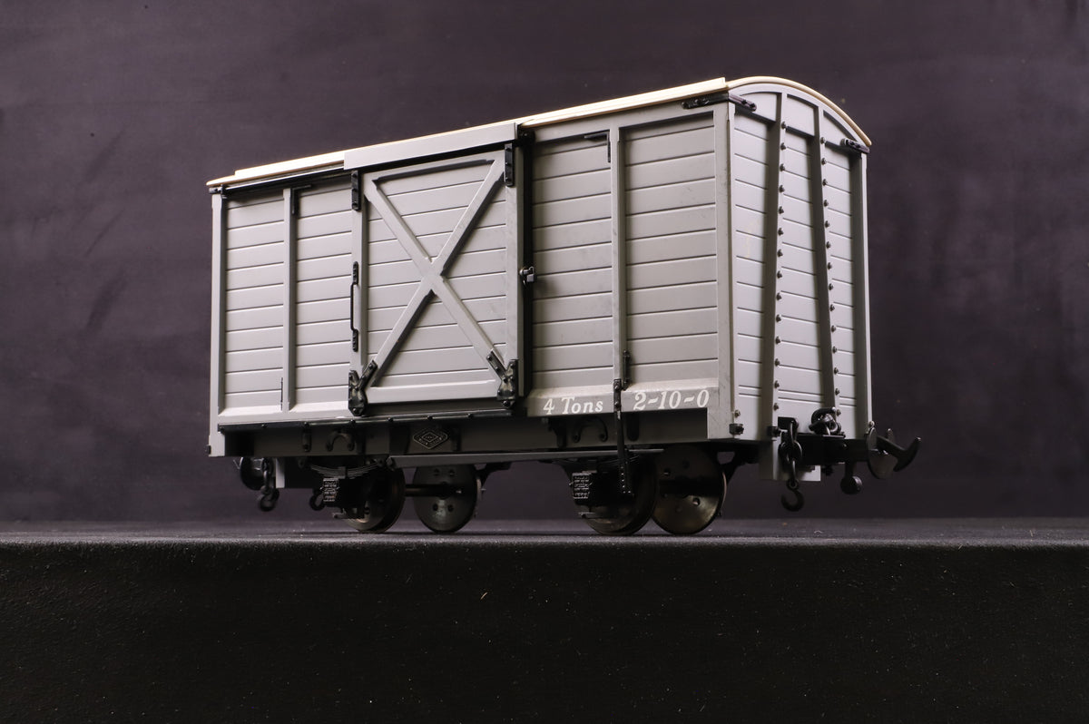BMS/Accucraft 16mm (32mm Gauge) W&amp;L Goods Van R19-5B Data Only, Light Grey