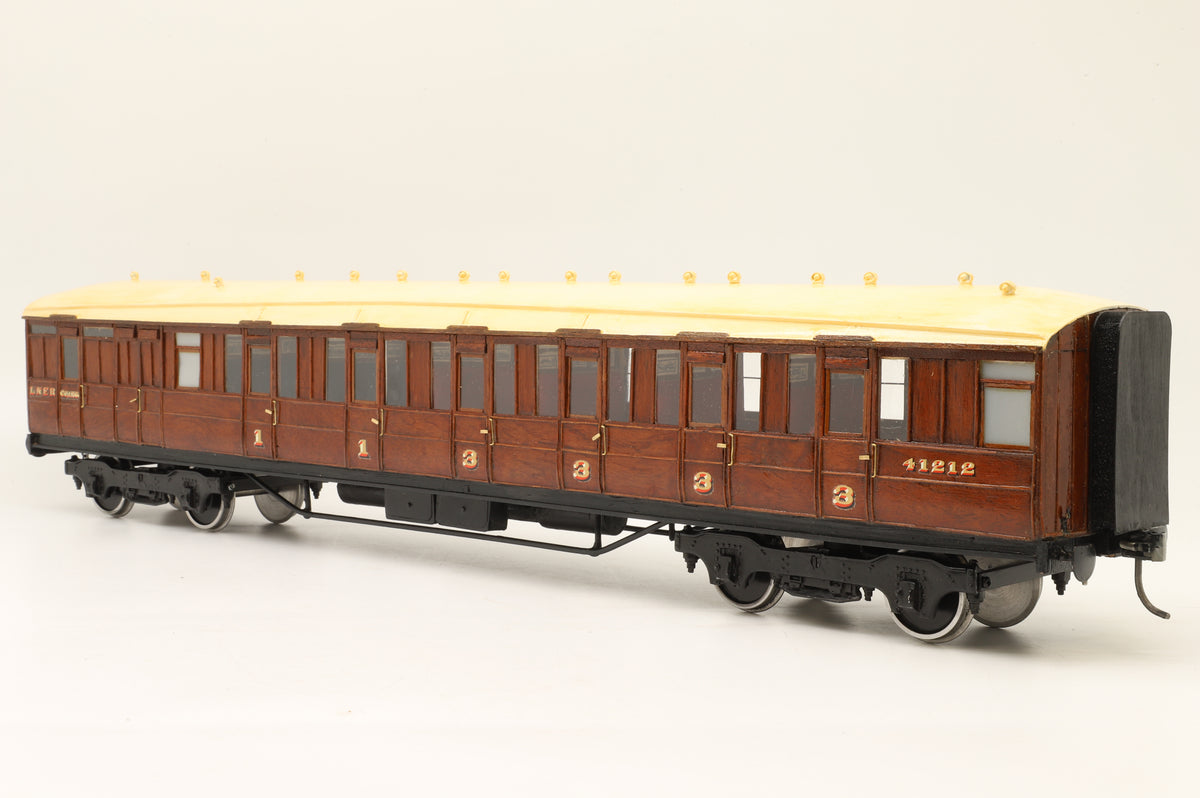 Finescale Gauge 1 (Kit/Scratch Built) Rake of 4 LNER Gresley Teaks