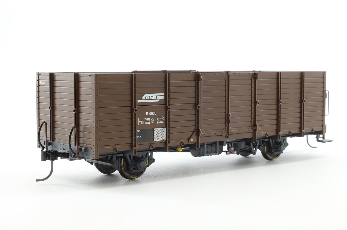 Bemo 0m Scale (1:45) High-sided Wagon ( Holzwand-Hochbordwagen) RhB E 6635