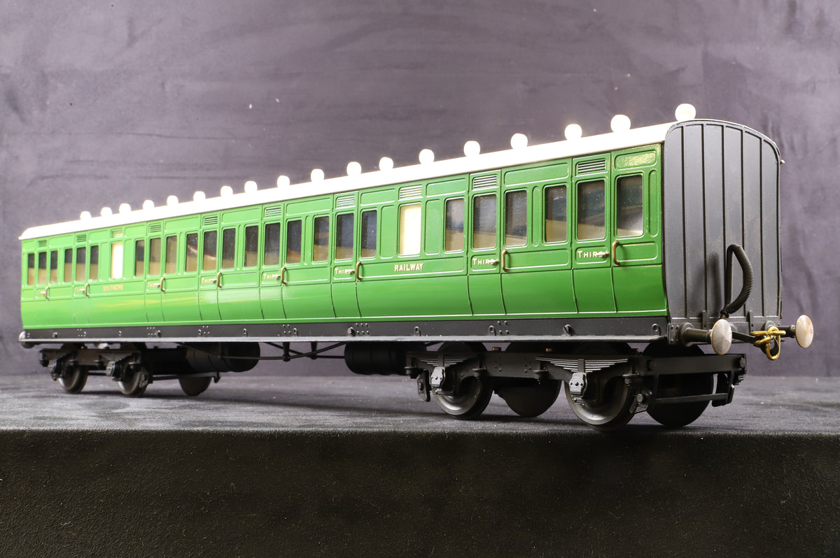 J&M Models Gauge 1 Southern Railways (ex-LSWR) 'Cross Country' Third Class Compartment Coach, Malachite Green