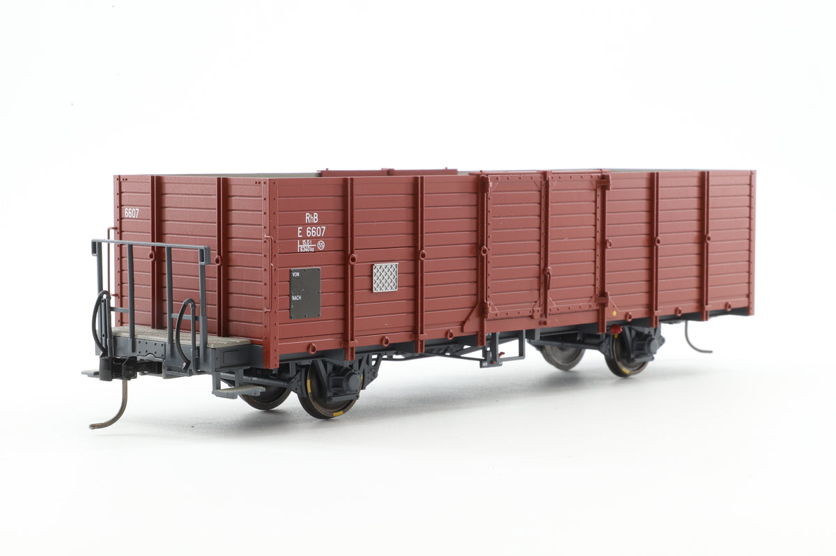 Bemo 0m Scale (1:45) High-sided Wagon ( Holzwand-Hochbordwagen) RhB E 6607