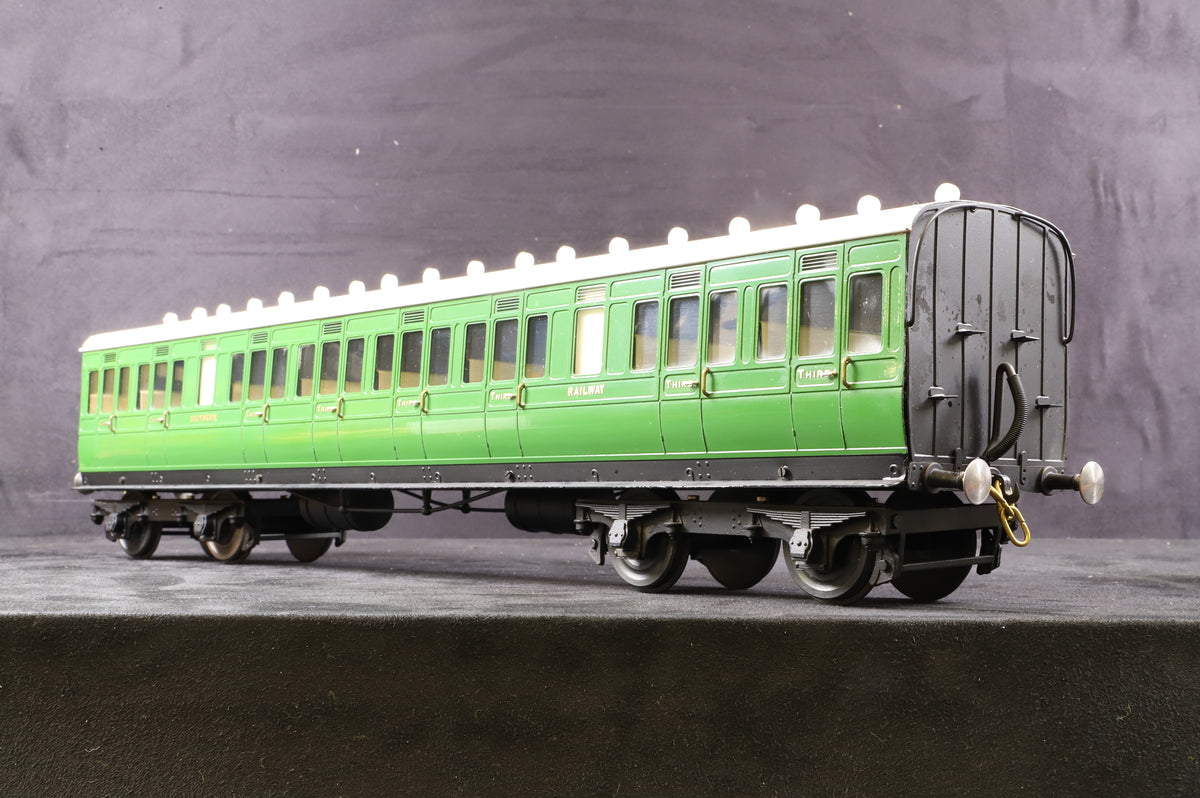 J&M Models Gauge 1 Southern Railways (ex-LSWR) 'Cross Country' Third Class Compartment Coach, Malachite Green