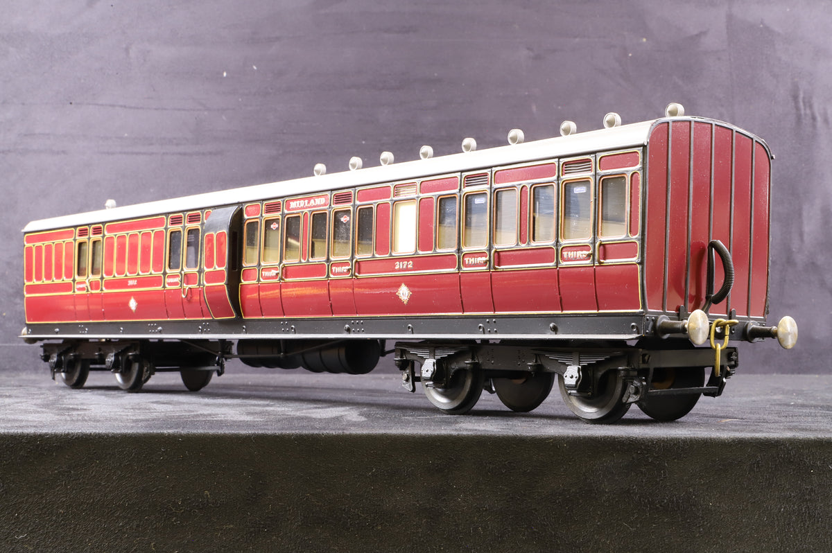 J&M Models Gauge 1 Midland Railway Third Class Brake Coach