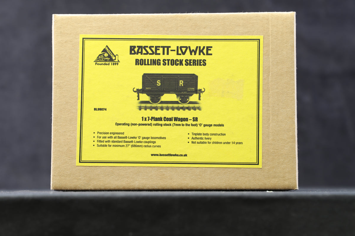 Bassett-Lowke Coarse Scale O Gauge Southern Region 7-Plank coal wagon