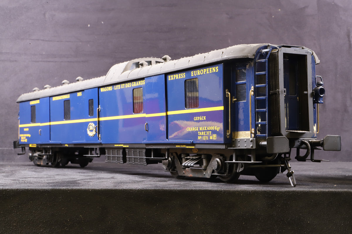 J&M Models Gauge 1 CIWL Baggage Car (Le Train Bleu) No. 1271