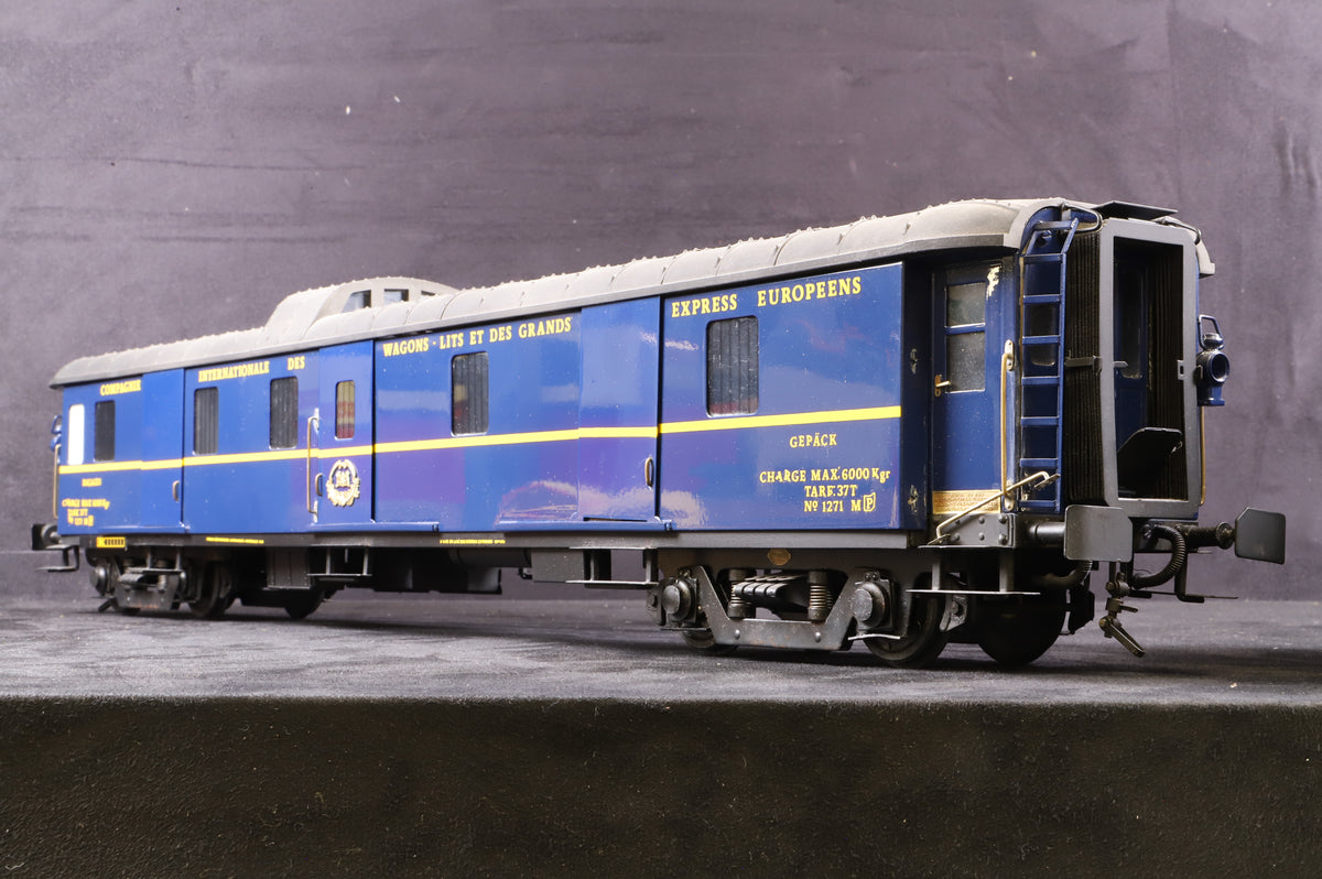 J&M Models Gauge 1 CIWL Baggage Car (Le Train Bleu) No. 1271