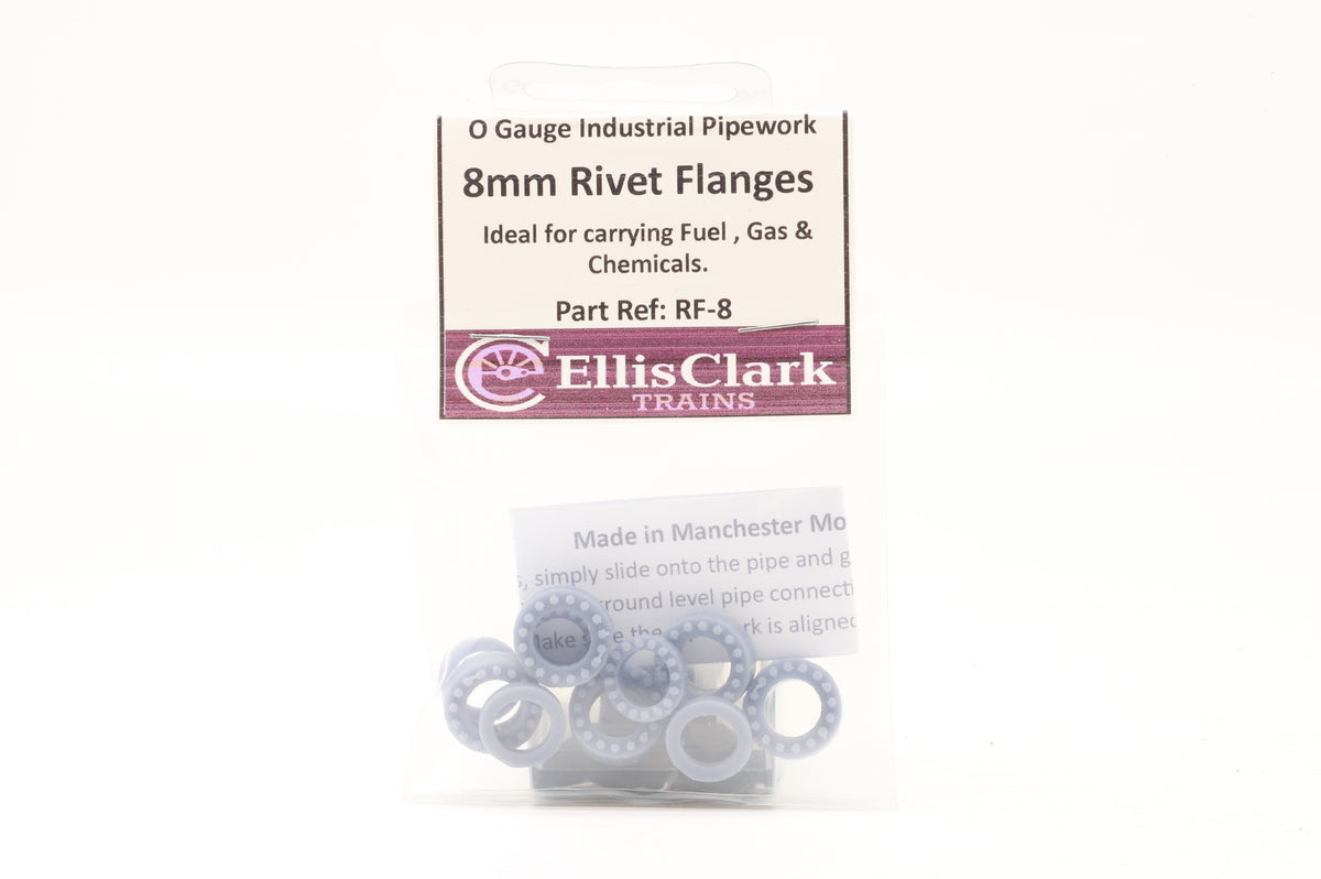 Made in Manchester Models O Gauge Industrial Pipework 8mm Rivet Flanges