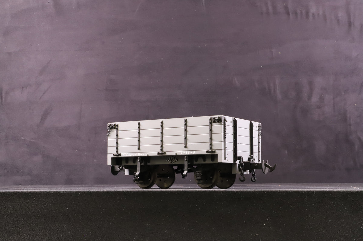 BMS/Accucraft 16mm (32mm Gauge) W&amp;L Open Wagon R19-3B Data Only - Light Grey