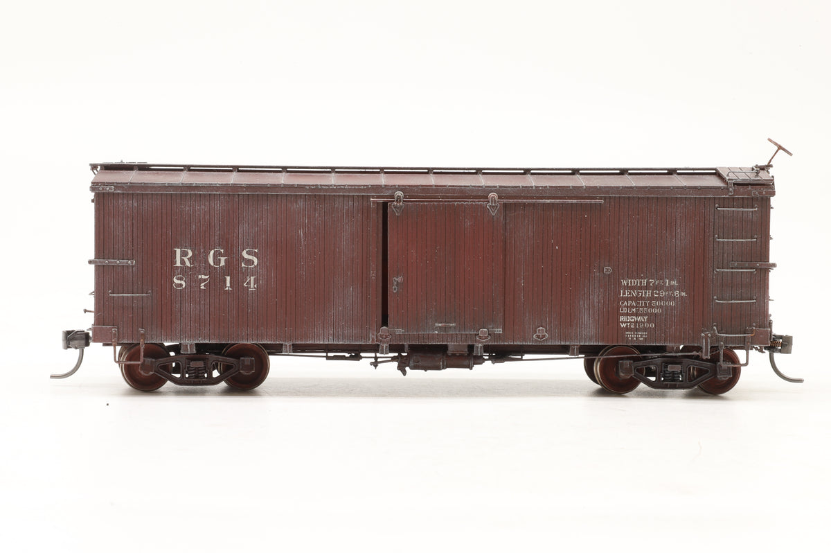 P–B–L (Kit-Built) Sn3 Rake of 5 D&RGW Box Cars Weathered