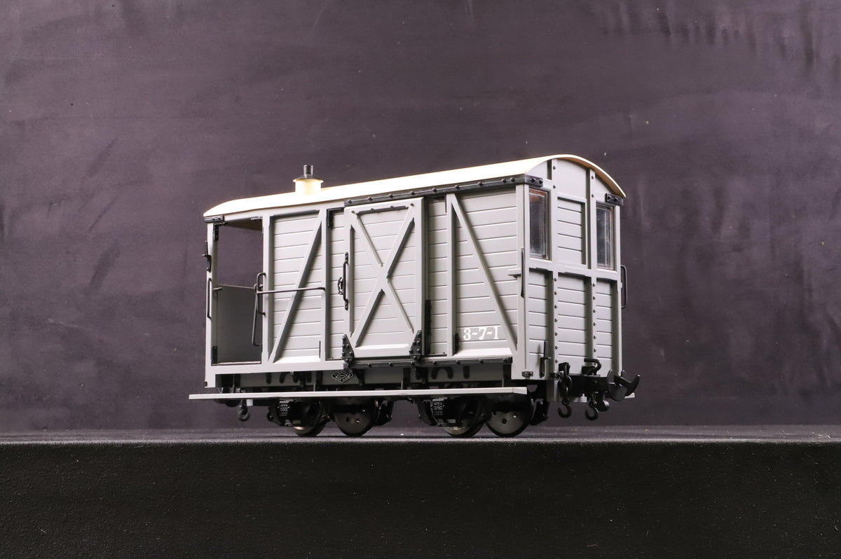 BMS/Accucraft 16mm (45mm Gauge) W&amp;L Brake Van R19-6B Data Only - Light Grey
