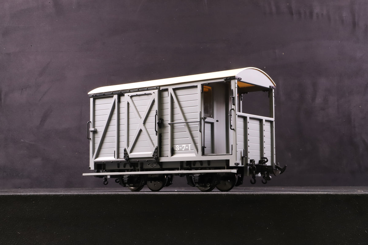 BMS/Accucraft 16mm (45mm Gauge) W&amp;L Brake Van R19-6B Data Only - Light Grey