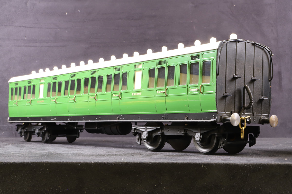 J&M Models Gauge 1 Southern Railways (ex-LSWR) 'Cross Country' Third Class Compartment Coach, Malachite Green