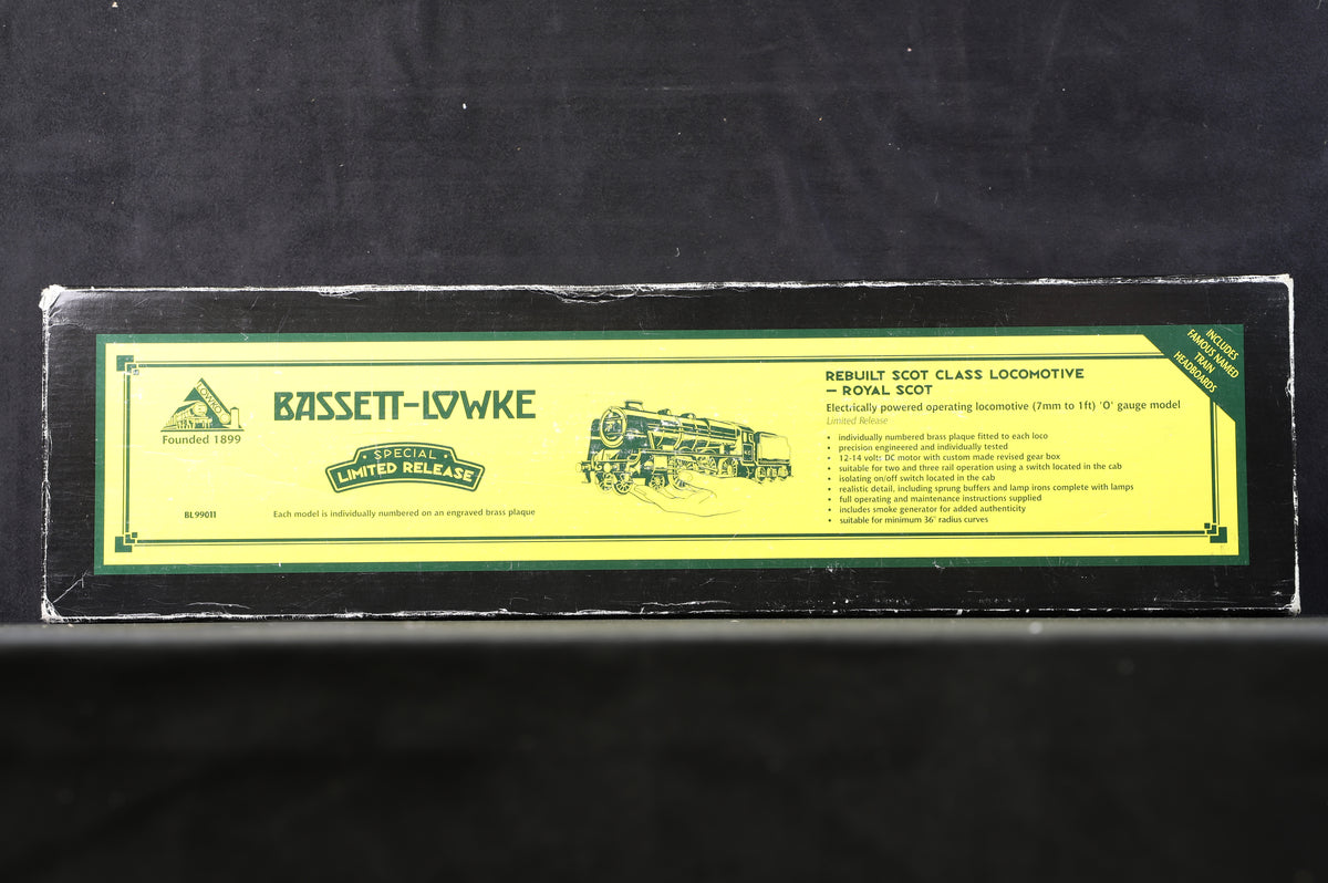 Bassett-Lowke Coarse Scale O Gauge BL99011 Rebuilt Royal Scot Class No. 46100 &#39;Royal Scot&#39;