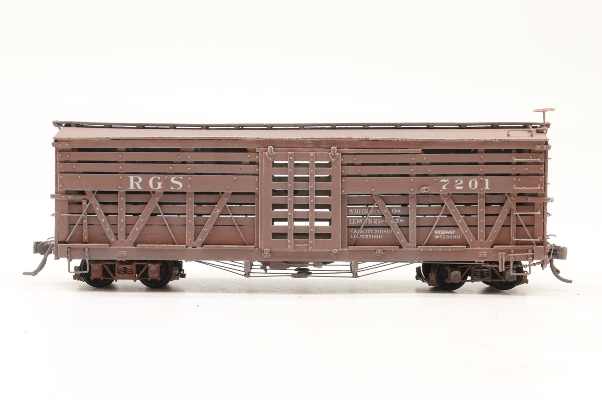 P–B–L (Kit-Built) Sn3 Rake of 6 D&RGW Wagons Weathered
