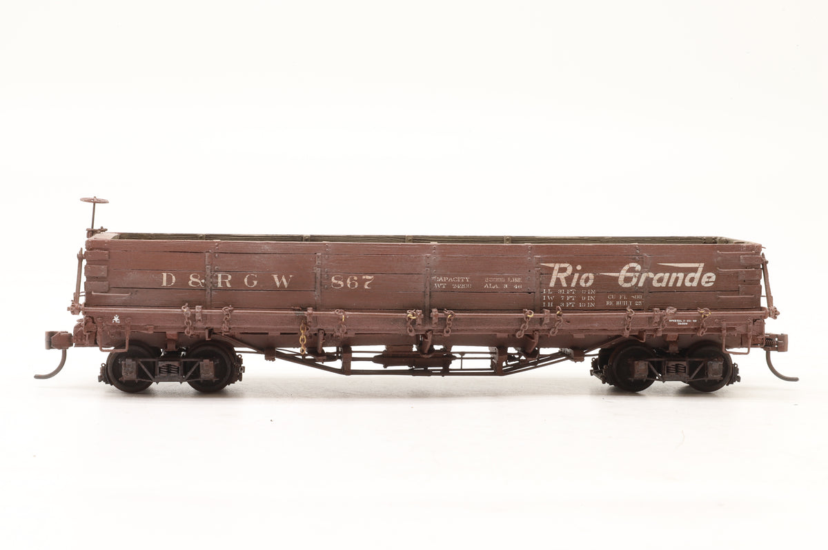 P–B–L (Kit-Built) Sn3 Rake of 6 D&RGW Wagons Weathered